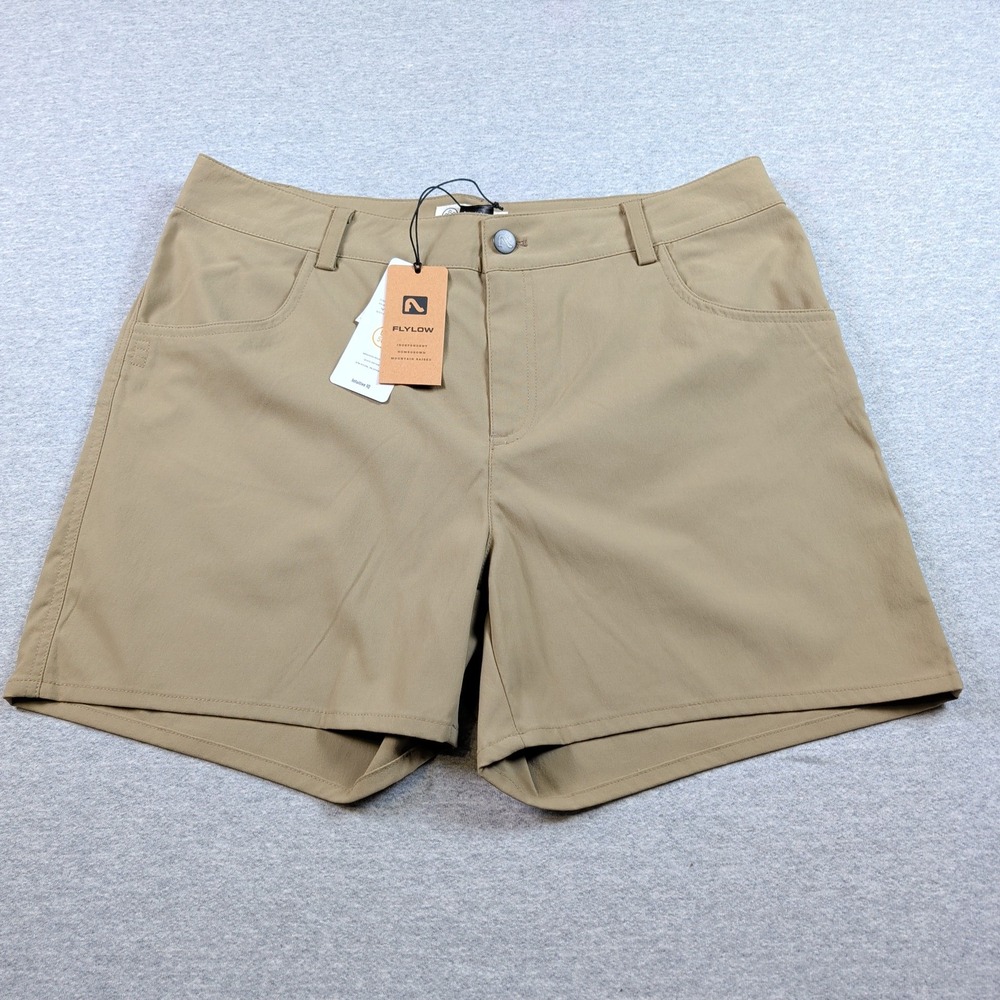 Flylow Gear Womens Life Shorts Khaki Tan Twig Size 12 Style 4357 NWT